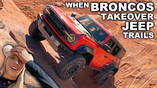 When a BRONCO JUMPS an Obstacle on a Jeep Trail!