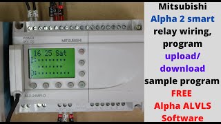 Mitsubishi Alpha 2 relay wiring, program upload/download, sample program using FREE Alpha ALVLS Soft screenshot 4