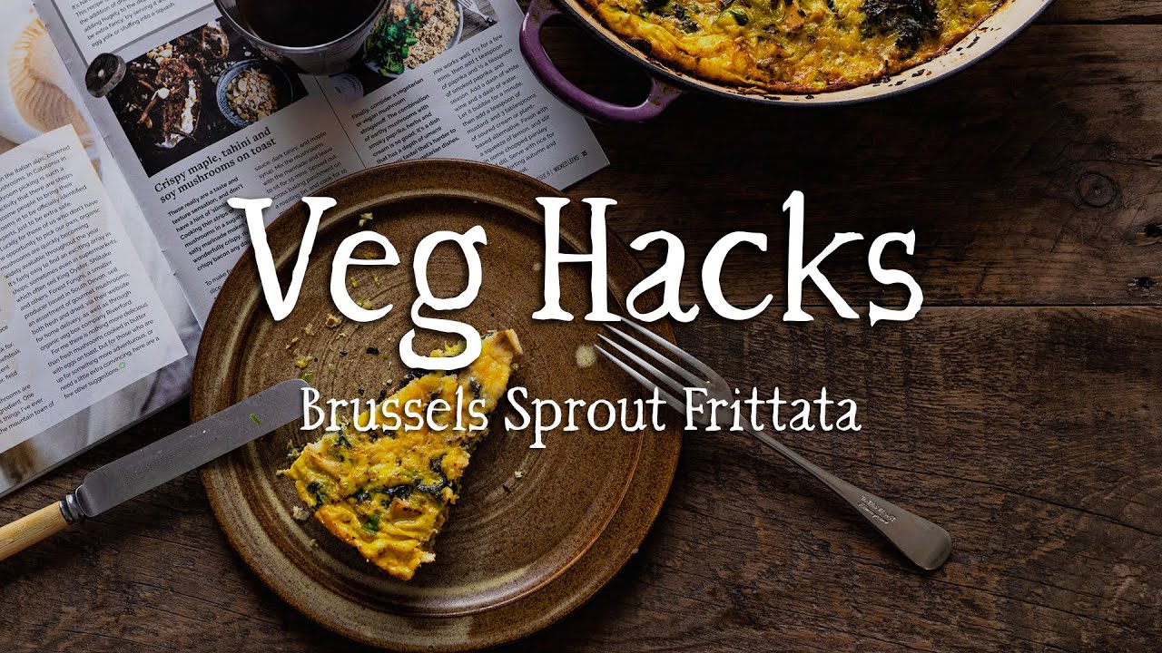 Brussels sprouts & mushroom frittata I VEG HACKS YouTube