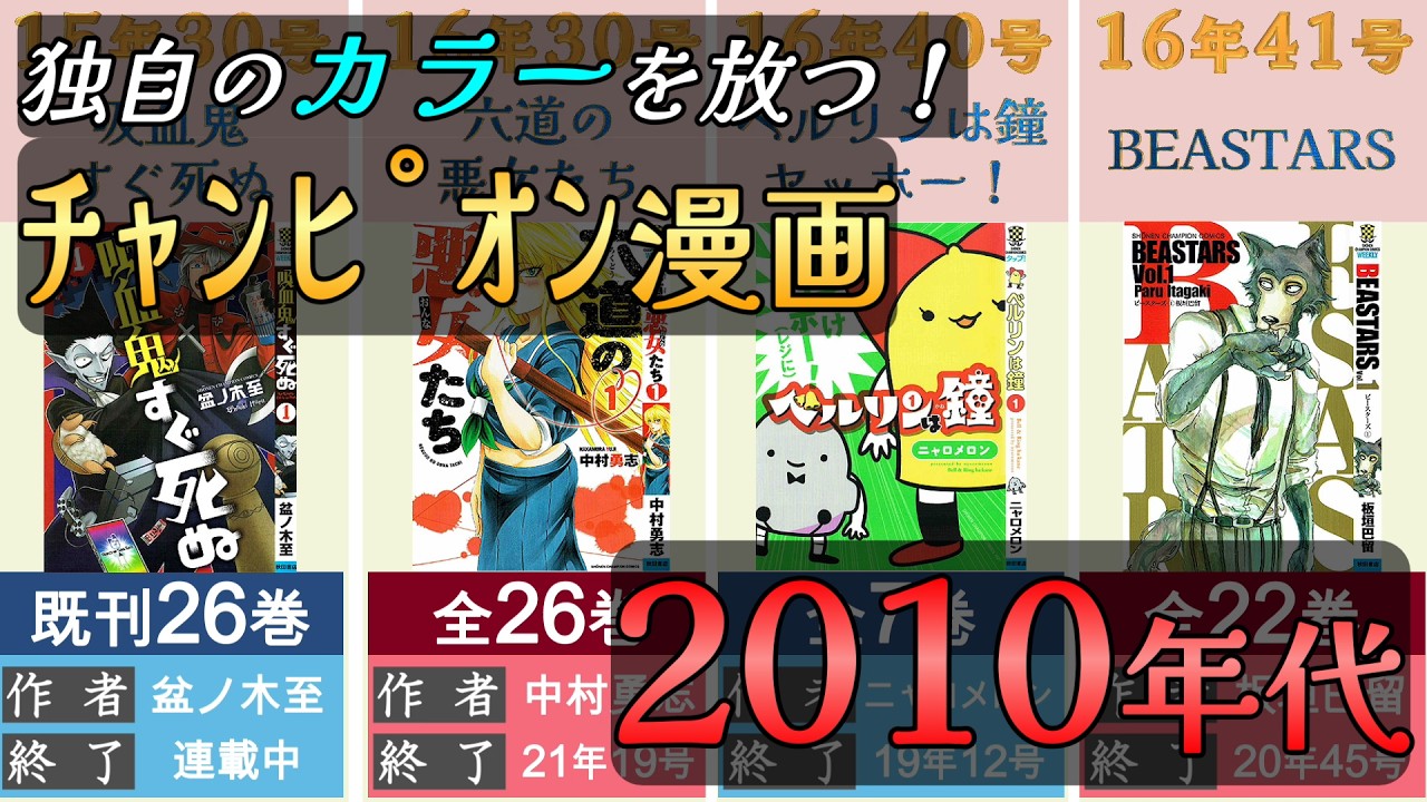マンガ】2010年代に連載開始したコミック【少年チャンピオン】🌸 - YouTube