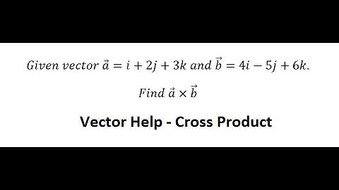 Vector: Cross Product: Given vector a =i+2j+3k and b =4i-5j+6k. Find a ×b