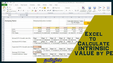 Intrinsic Value by PE Ratio | Learn Share Market in Tamil