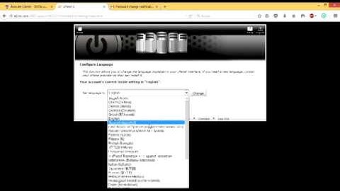 Tutorial CPanel video 2   Cambio de Idioma