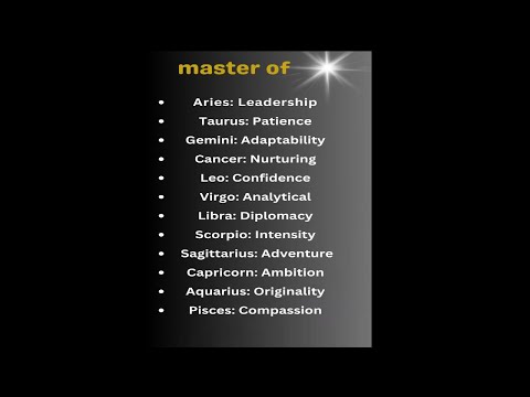 Zodiac Masteries: Unveiling