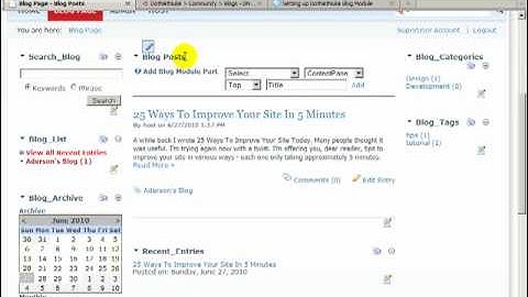 DotNetNuke Tutorial, How to setup the Blog Module 3/4 - Video #77