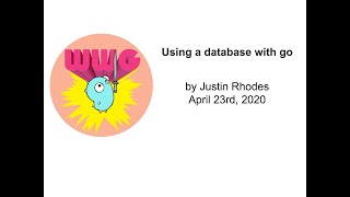 Using a database with go