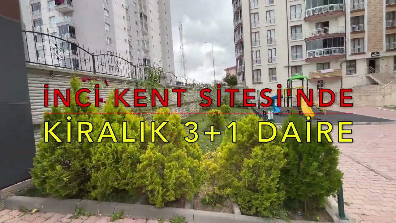 Sivas Alibaba Mahallesi İnci Kent Sitesi KİRALIK 3+1 DAİRE 145m2 Ebeveyn Banyosu Kapalı Garaj Kiler
