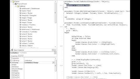 ComboBox onChange event