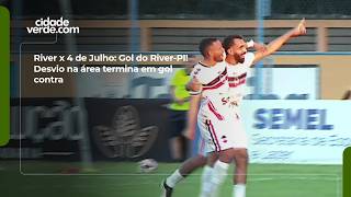 River x 4 de Julho: Gol do River-PI! Desvio na área termina em gol contra