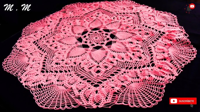 TAPETE REDONDO CAPULLO DE FLOR ROSA TEJIDO A CROCHET PASO A PASO (PARTE 2)