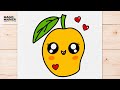How to Draw a Cute Kawaii Mango ????✨ | Easy Cute Digital Illustration