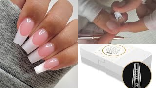 BEST FRENCH TIP POLYGEL TUTORIAL |APRES GEL X NAILS | NAIL TUTORIALS FOR BEGINNERS