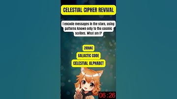 【Quiz】 Celestial Cipher Revival： Decoding Cosmic Secrets Anew!