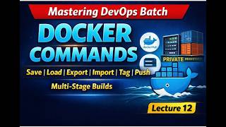 Mastering DevOps Batch Lecture 12 Docker Save, Load, Export, Import, Tag Push to DockerHub