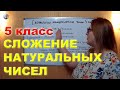 Сложение натуральных чисел Математика 5 класс