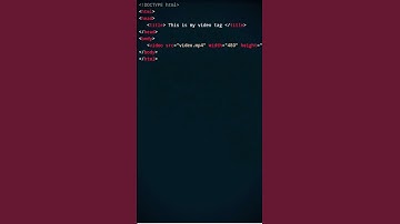 Video tag - html 5 tutorial #educational #videotaginhtml#htmlvideotag#videotag#videotaginhtml5