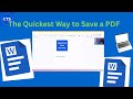 The Quickest Way to Save a PDF