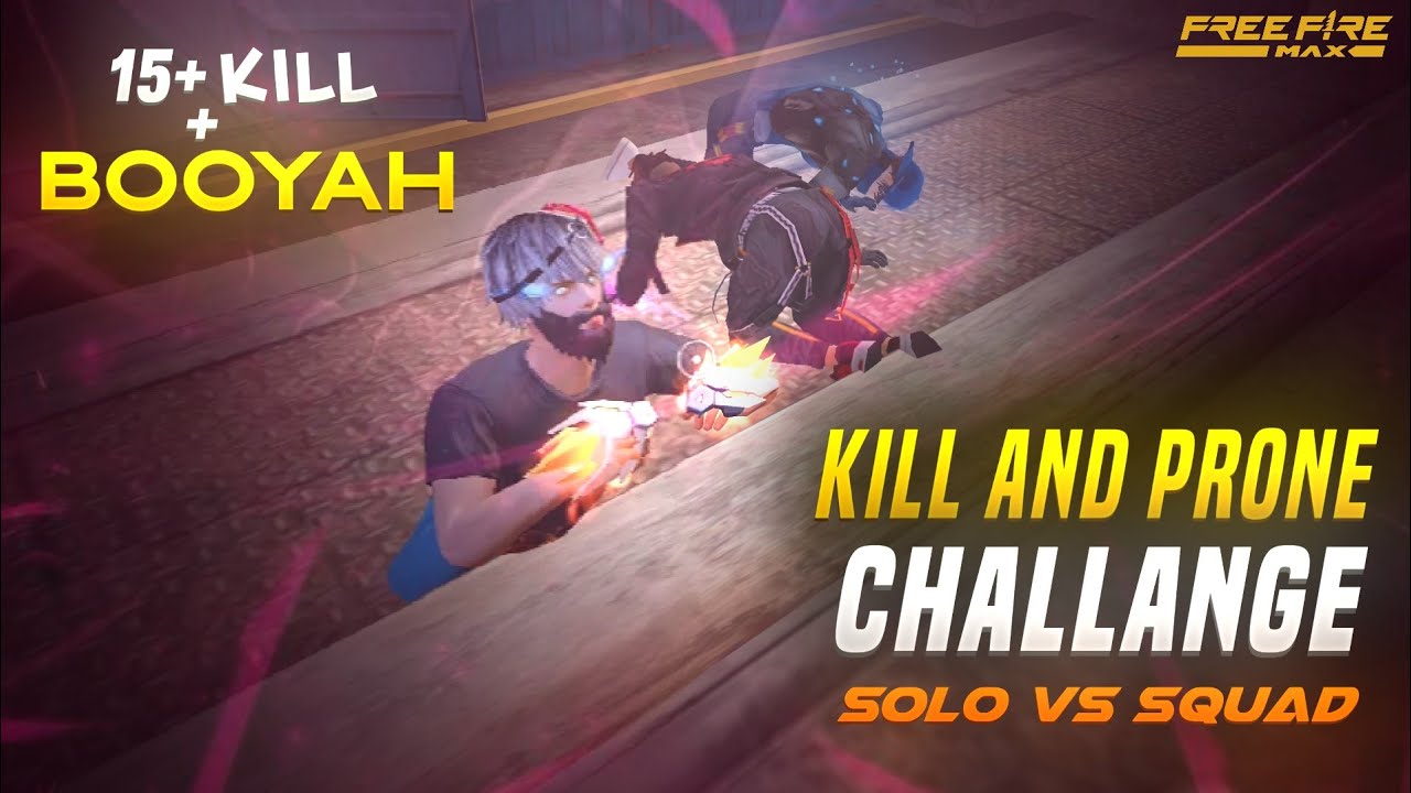 Kill And Prone Challange Free Fire Against 1 Vs 4 Situation Br Rank ...