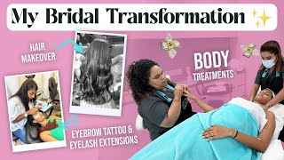 BRIDAL GLOWUP WITH ME💍✨ / Eyebrow Tattoo, Eyelash Extension, Nails, Hair Makeover & More!