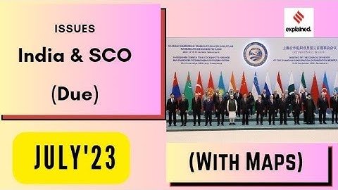 (India and SCO) July 2023 | Gargi Classes Explained Analysis | By Priyanka Ma