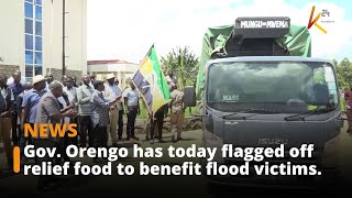 Gov. Orengo flags off relief food to benefit about 1,000 flood victims in Siaya County