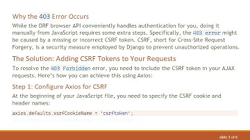 How to Make a POST Request from JavaScript to Django Rest Framework with Axios