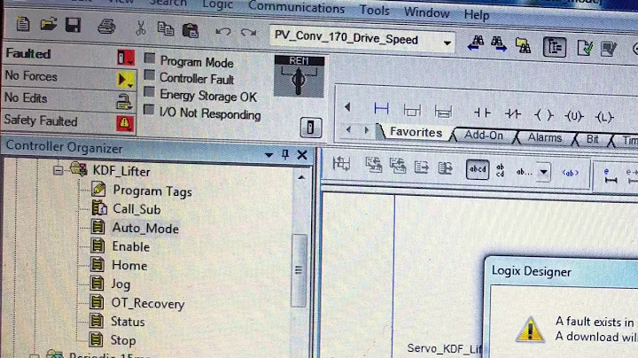 Logix Designer Safety Faulted