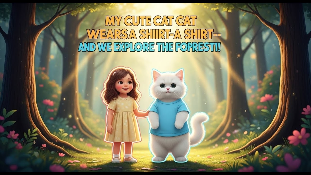 🐱✨ My Cute Cat Wears a Shirt — And We Explore the Forest! | Animation Ultra 4K