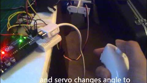 Test - Arduino Hexapod robot single leg controlled by Wii Nunchuck