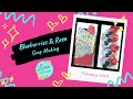 Blueberry &amp; Rose soap ~ making and cutting