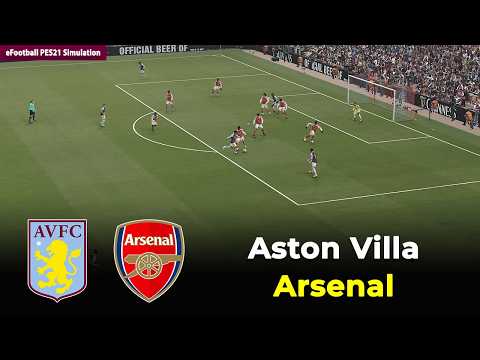 Aston Villa vs Arsenal | English Premier League 2026 | PES21 Game Simulation thumbnail