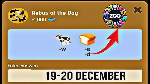Rebus of the Day Zoo 19 December ! Zoo Rebus of The Day 19 December ! Rebus of The Day Code ZOO!!