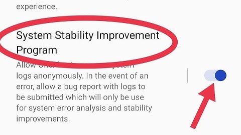 Notification setting system stability improvement program ke ko enable & Disable kaise  kare OnePlus
