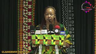 Sandra Chege, Head Of Arts At The British Cllr Address The Press During The Launch Of Creative Sctr.