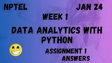 Data Analytics with Python | Assignment 1 | NPTEL 2024