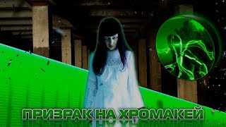 Призрак на зеленом фоне видео