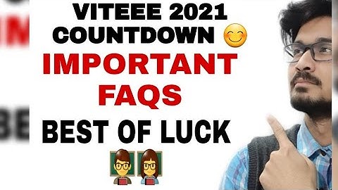 VITEEE 2021 COUNTDOWN STARTED || ALL IMPORTANT QUESTION ANSWERS || BEST OF LUCK 👩‍🏫👨‍🏫