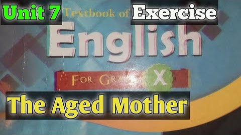 The Aged Mother Exercise 10th English Kpk Textbook //Hafiz Usman Raza