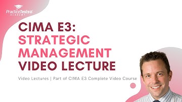 CIMA E3 online course with video lectures - description