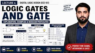 06-AND Gate Explained | Truth Table, Boolean Expression, Examples & Boolean Postulates | DLD