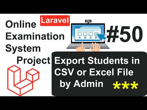 Online Examination System #50 - Export Students in CSV or Excel File by Admin in Laravel