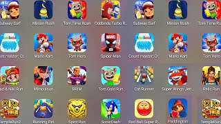 #Subway Surf#Oddbods Turbo#Minion Rush#Relic Run#Cat Runner#Temple Run 2#Super Wings Run#Spirit Run