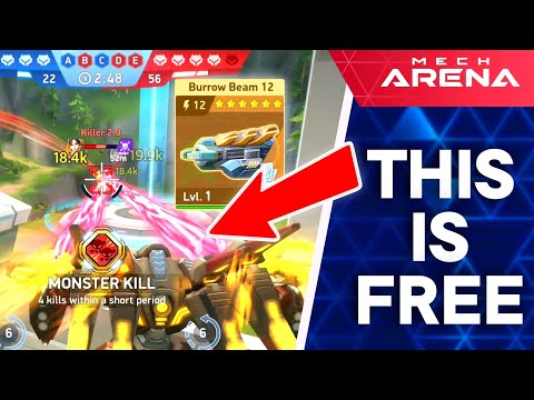 New Burrow Beam 12 For Free!! - Best Weapon In 2026 | Mech Arena