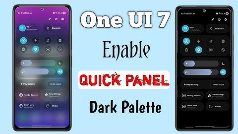 One UI 7 Enable Permanently Quick Panel Dark Mode in Samsung Mobile | Control Panel Dark setting