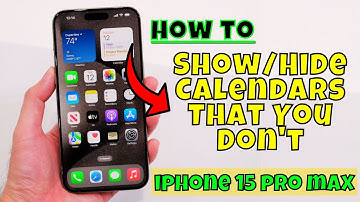 How to Show/Hide Calendars That You Don