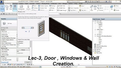 Revit Architecture Installation Of Doors And Windows Lec-3