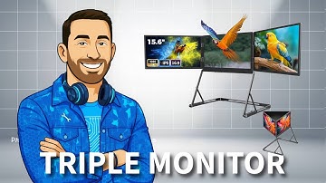 LIJGLECO Triple 15.6in FHD 1080P IPS Laptop Screen Extender - HDMI/USB-C, for Windows, Mac, Android