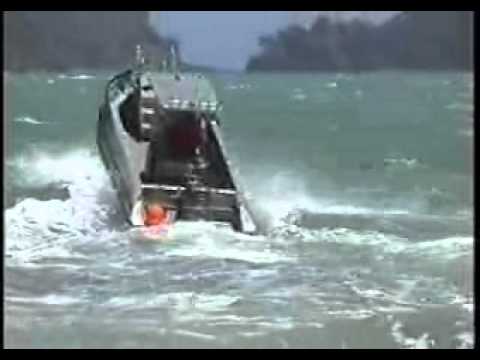 Orca 6m Aluminium Pontoon Boat in rough seas - YouTube