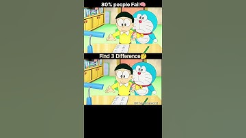 Find 3 Difference video 80% fail HD 8K 🧠👀👀 ll #viralshorts #trending  #doraemon #shorts