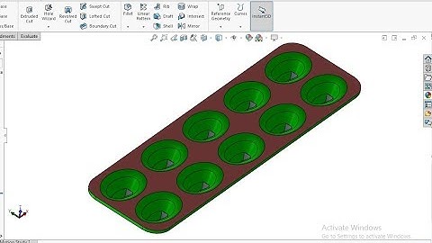 How to Make Egg Tray in SolidWorks by using shell command